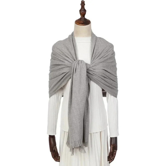 Swat Pany Scarf For Women Winter Pashmina Shawls For Women Wedding Shawls-Gray17 - Picture 4 of 7